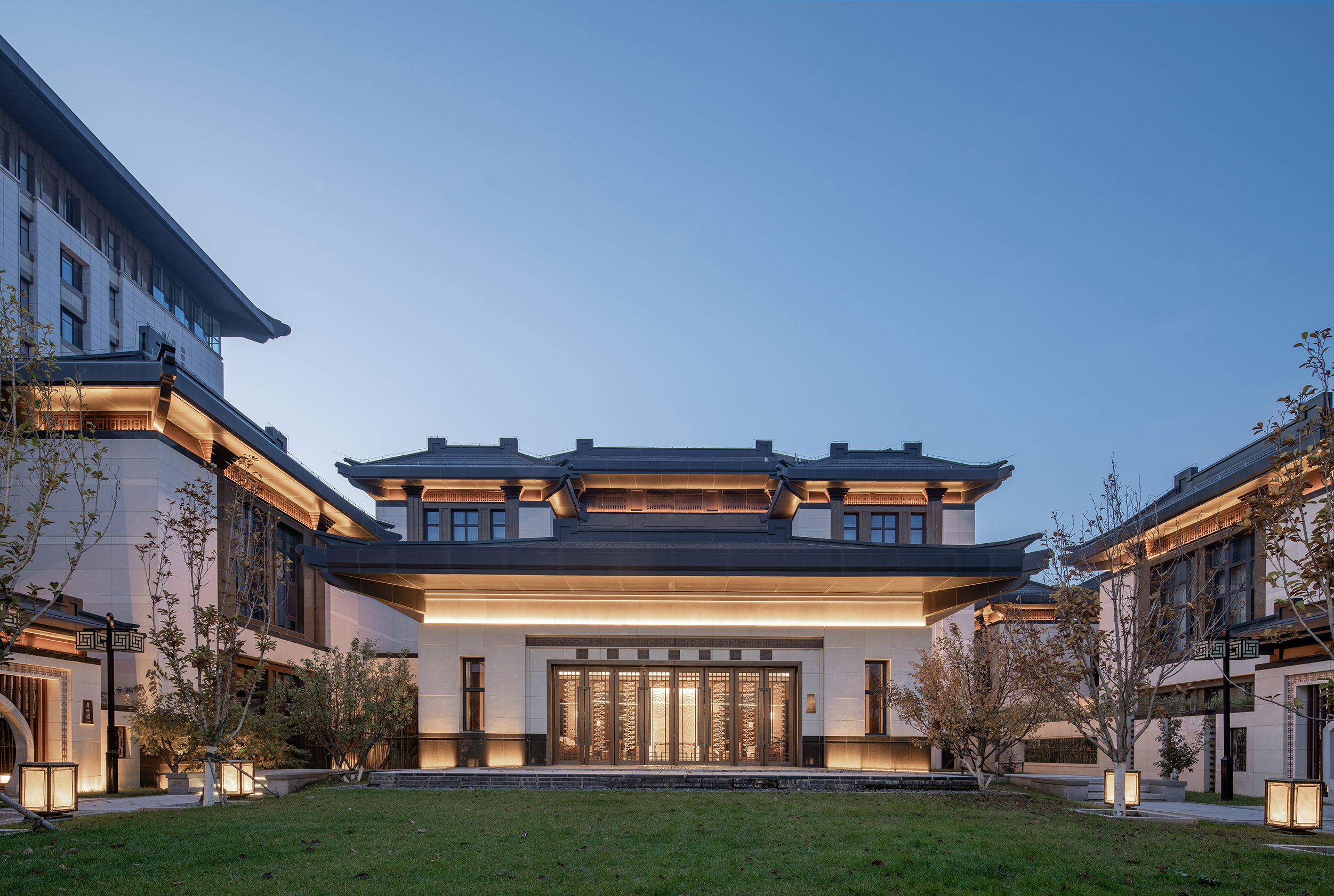 白石山华中小镇竹里馆-新中式-柒合设计