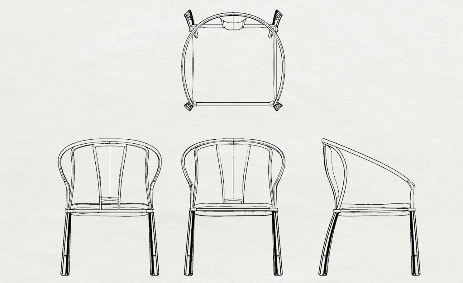 本作品来自于设计师麻烦大了,以传统圈椅为设计原型,结合现代家具设计